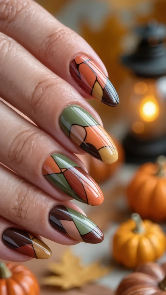 Autumn Mosaic Nails