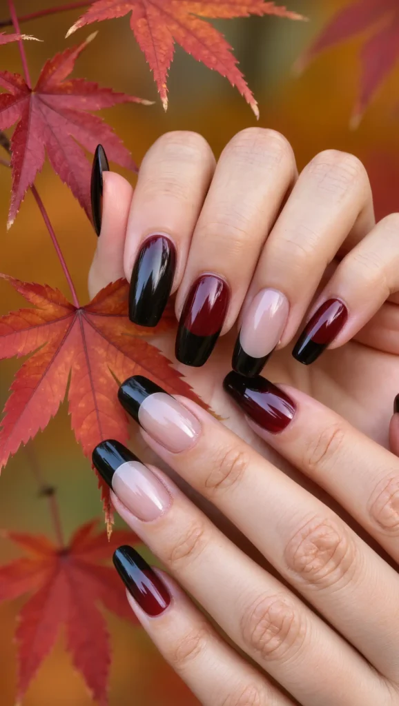 24 Fall Date Night Nails Ideas 2026: Romantic Manicures That Make Every Outfit More Stylish 12 Black Cherry Aura Nails
