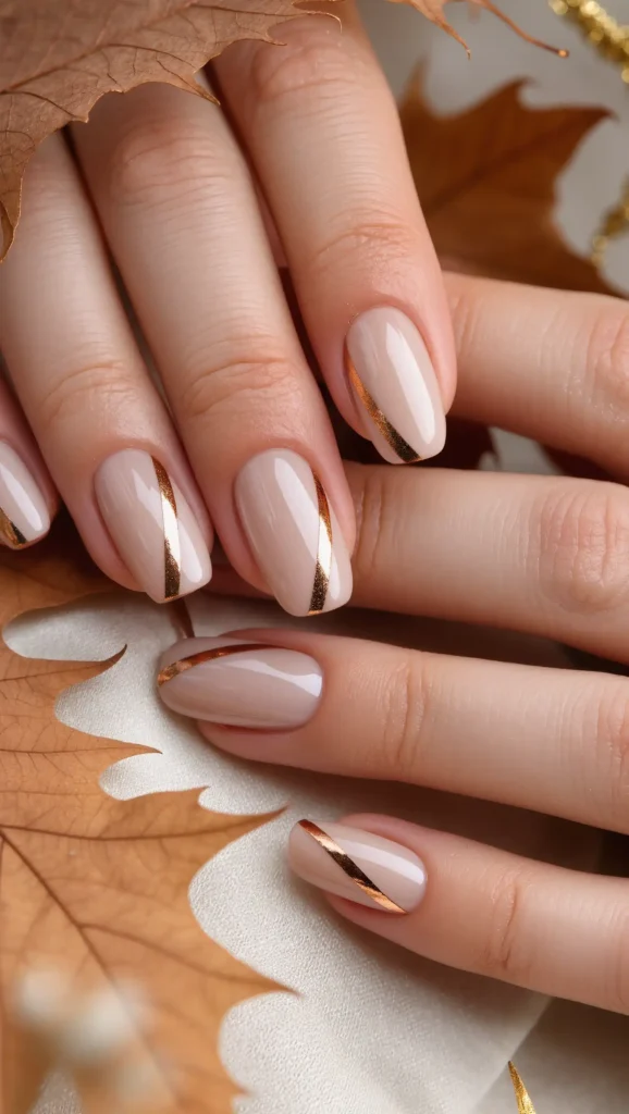 Bronze Ribbon Nails