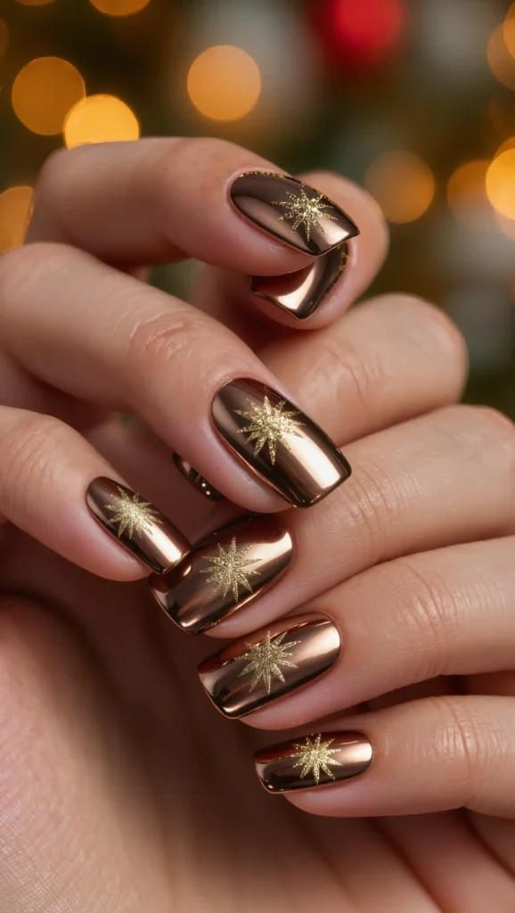 Bronze Starburst Nails
