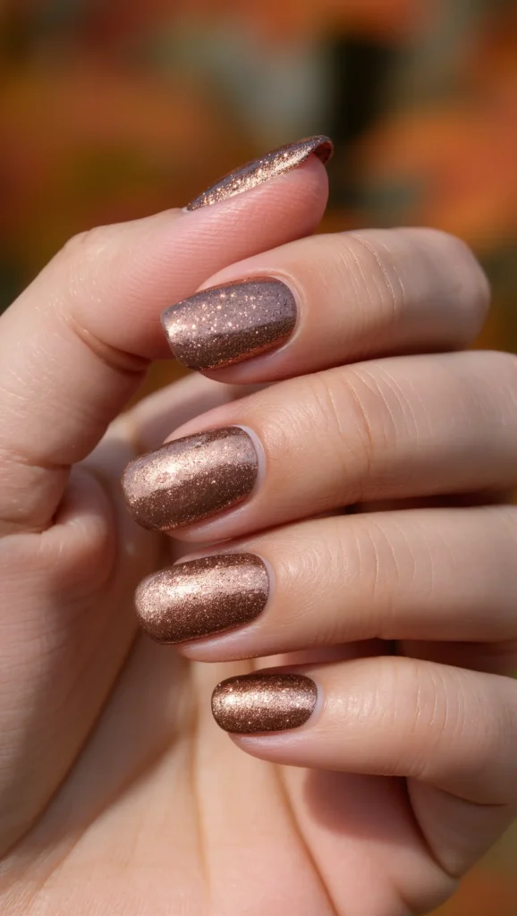 Bronze Stardust Nails