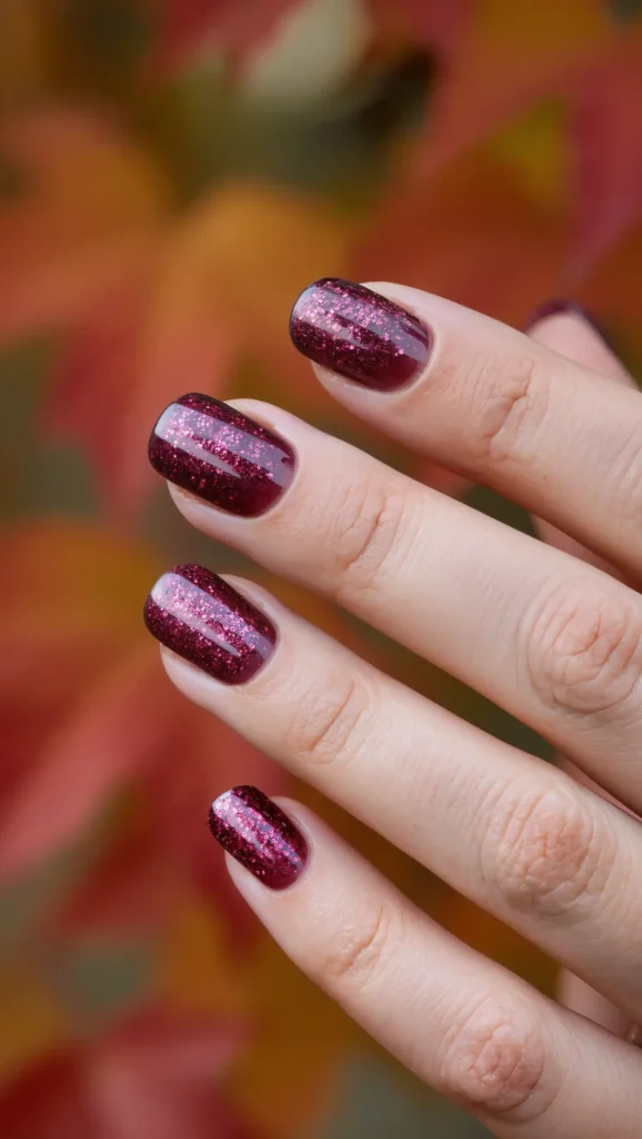 Burgundy Glitter Fade