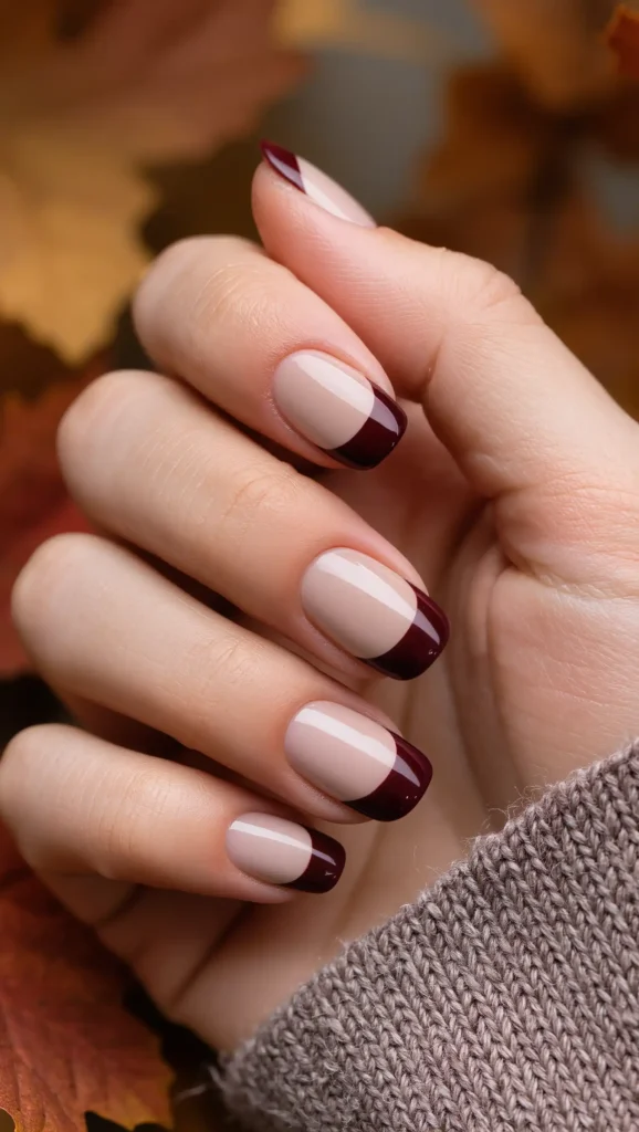 Burgundy Velvet Tips