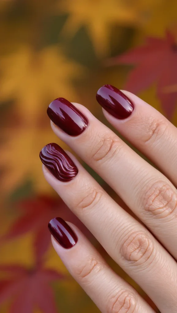 Burgundy Velvet Waves