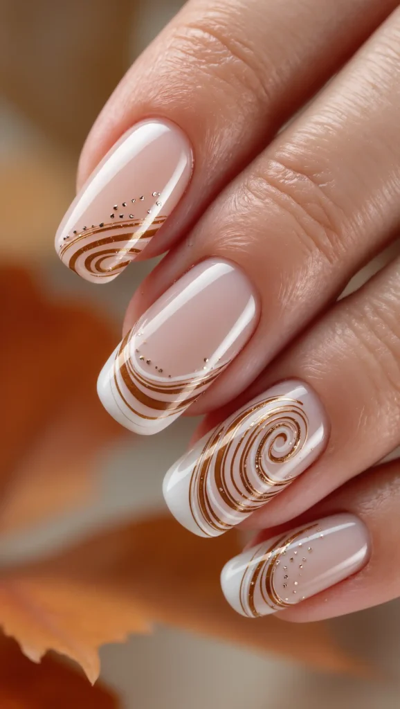 Caramel Glitter Swirls