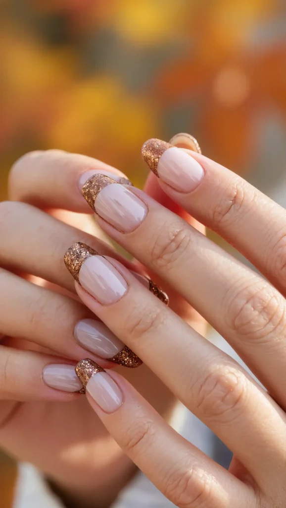 Cinnamon Sparkle French Tips