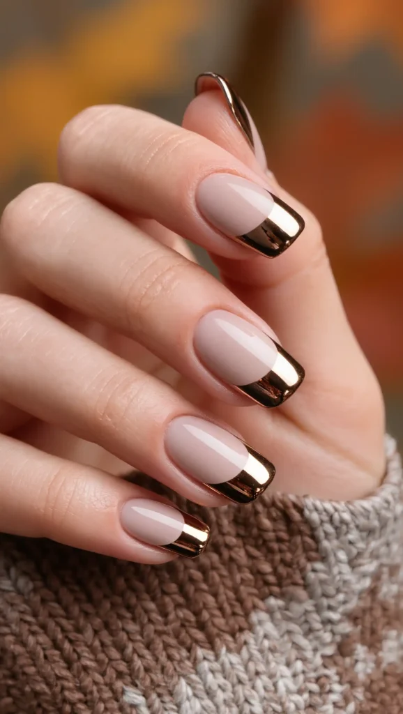 Cocoa Bronze French Tips