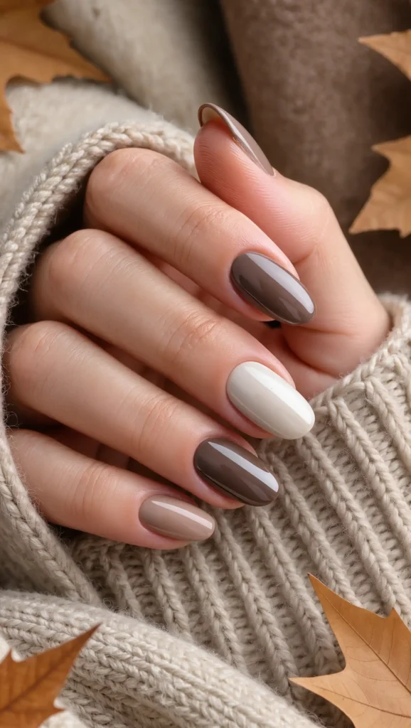 24 Fall Gradient Nail Ideas 2026: Stunning Color Blends for the Perfect Autumn Manicure 6 Cozy Cashmere Gradient