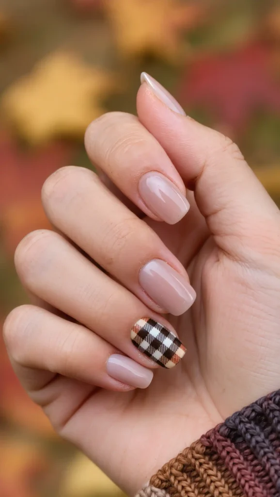 Cozy Flannel Accent Nails