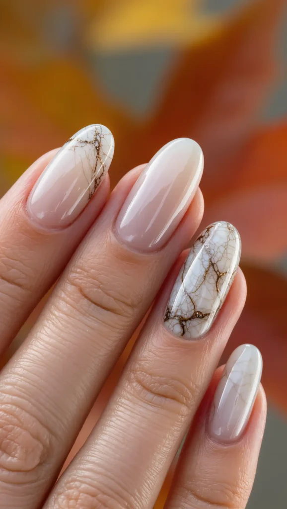 Creamy Quartz Nails