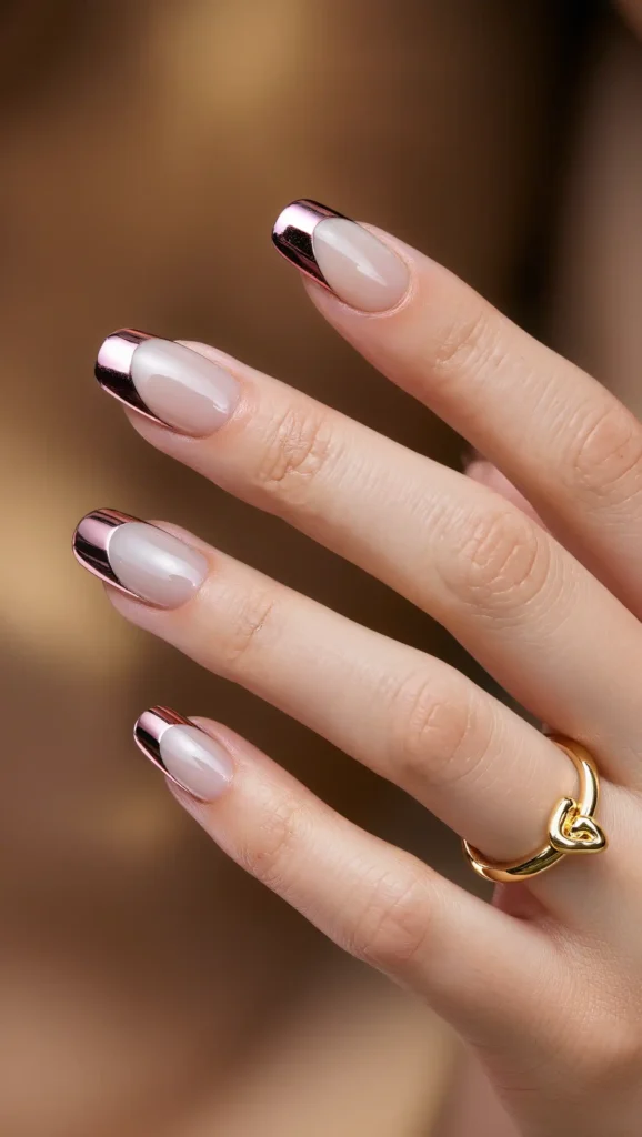 24 Fall Date Night Nails Ideas 2026: Romantic Manicures That Make Every Outfit More Stylish 22 Dark Rose Chrome Tips