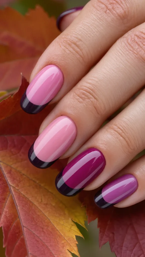 24 Fall Gradient Nail Ideas 2026: Stunning Color Blends for the Perfect Autumn Manicure 12 Dusty Rose to Plum