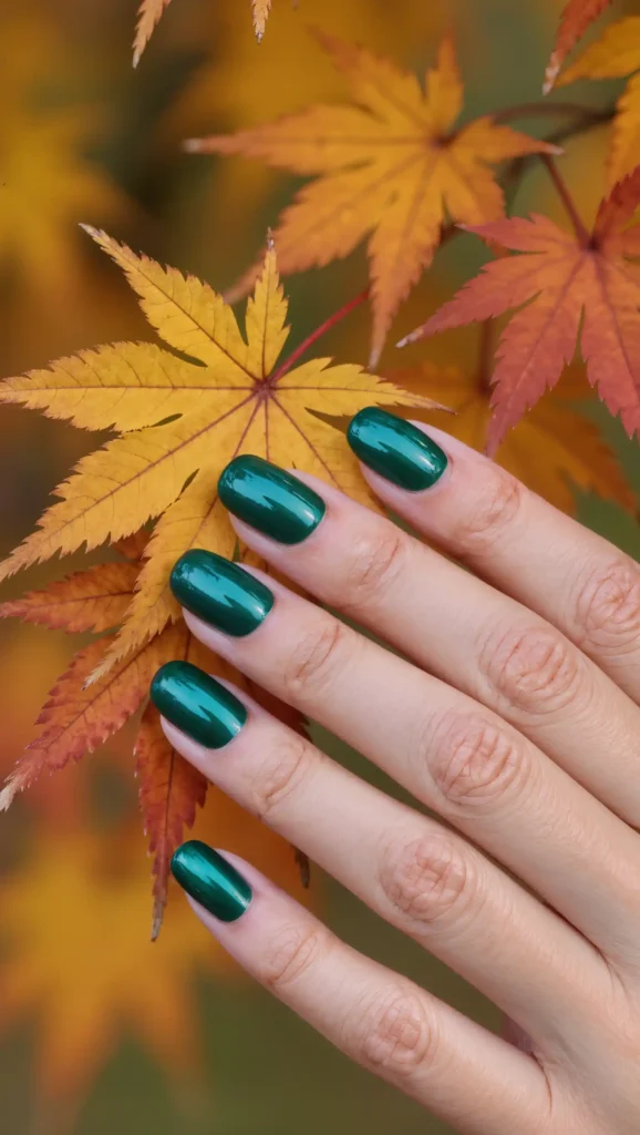 Emerald Satin Nails