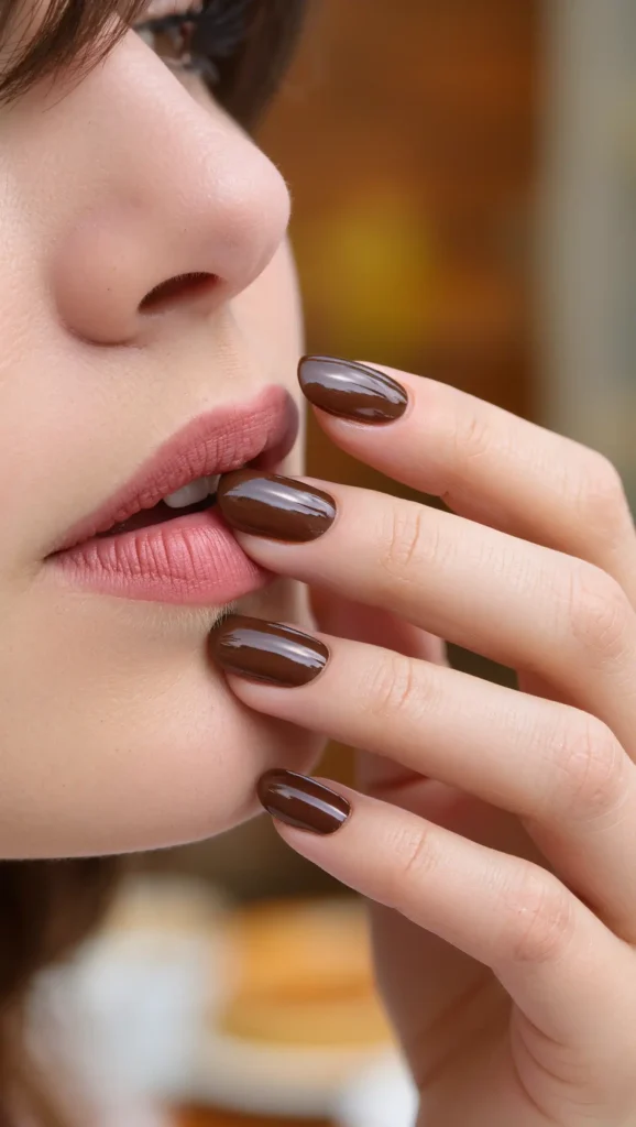 25 Fall Vacation Nail Ideas 2026: Stylish Manicures for Every Autumn Getaway 15 Restoration Espresso Glaze