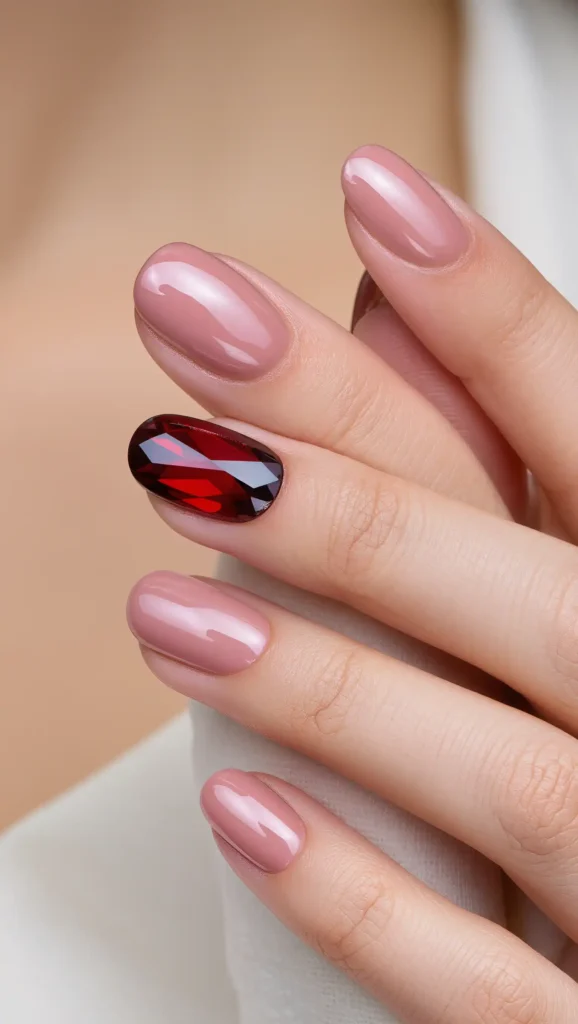 Garnet Jewel Accent