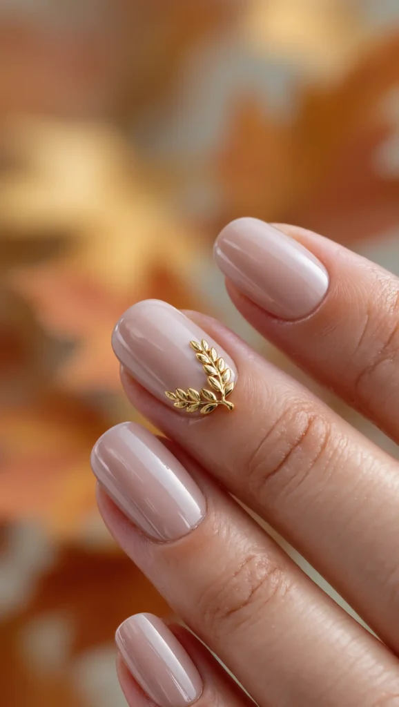Golden Laurel Accent Nail