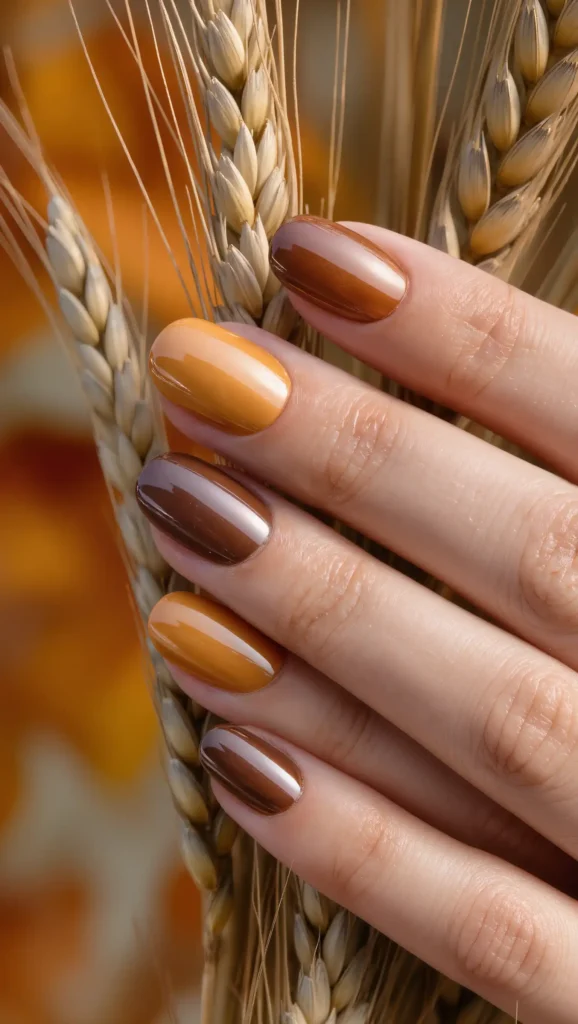 24 Fall Gradient Nail Ideas 2026: Stunning Color Blends for the Perfect Autumn Manicure 17 Golden Wheat Collection
