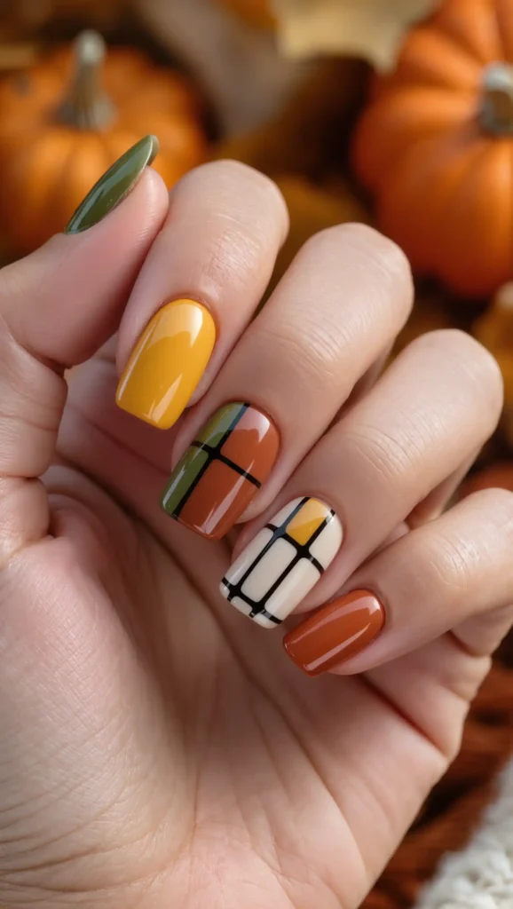 Harvest Patchwork Nails