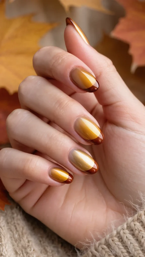 24 Fall Gradient Nail Ideas 2026: Stunning Color Blends for the Perfect Autumn Manicure 11 Honey Amber Layers