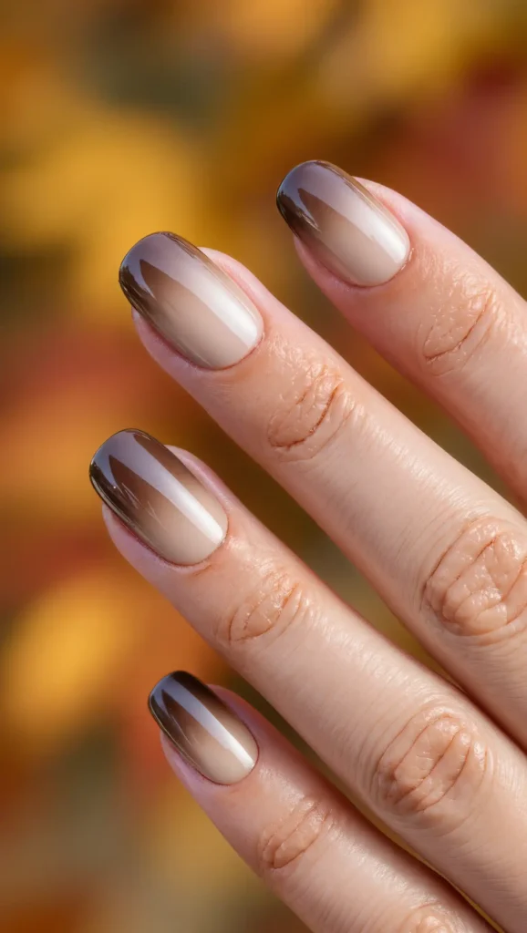 24 Fall Gradient Nail Ideas 2026: Stunning Color Blends for the Perfect Autumn Manicure 3 Latte to Espresso Collection