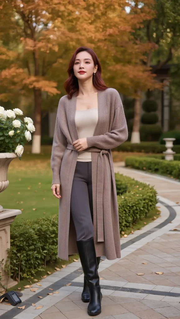 Long Cardigan with a Belt