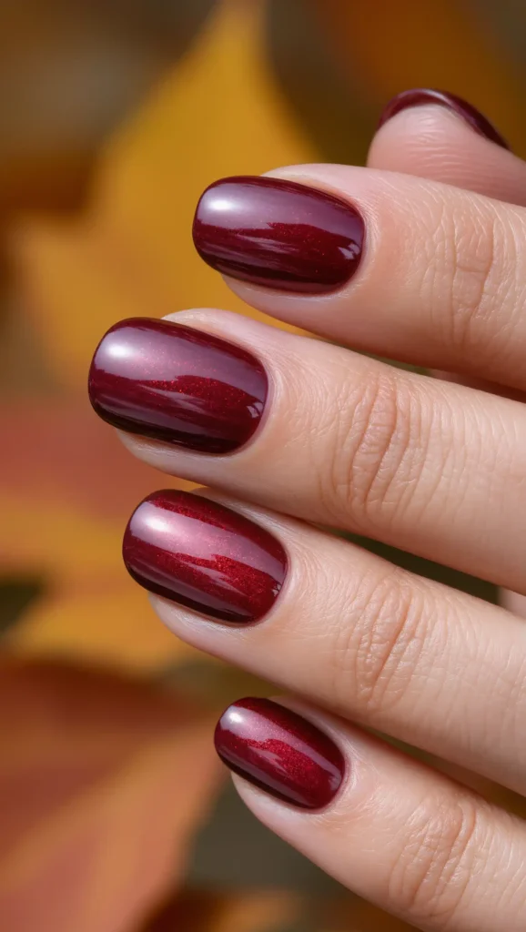 24 Fall Date Night Nails Ideas 2026: Romantic Manicures That Make Every Outfit More Stylish 2 Merlot Velvet Nails