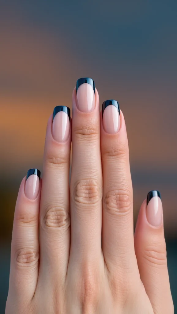 Midnight Navy Metallic French