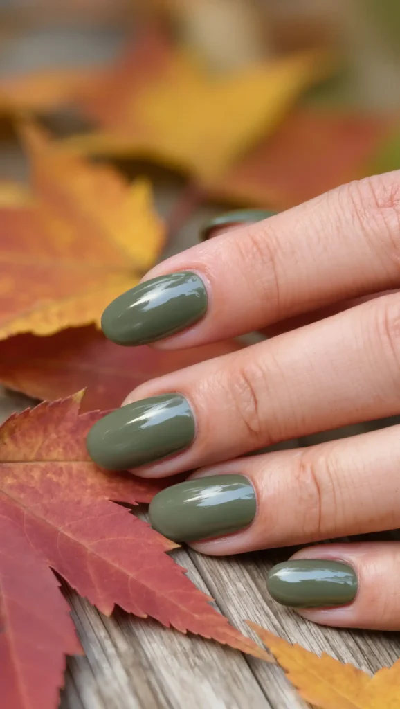Olive Mist Nails