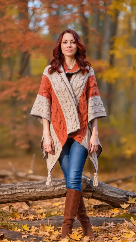 Poncho Over Skinny Jeans