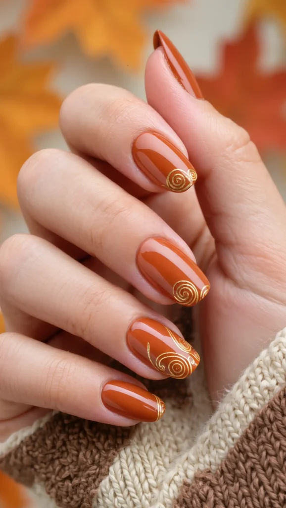 Pumpkin Gold Swirls