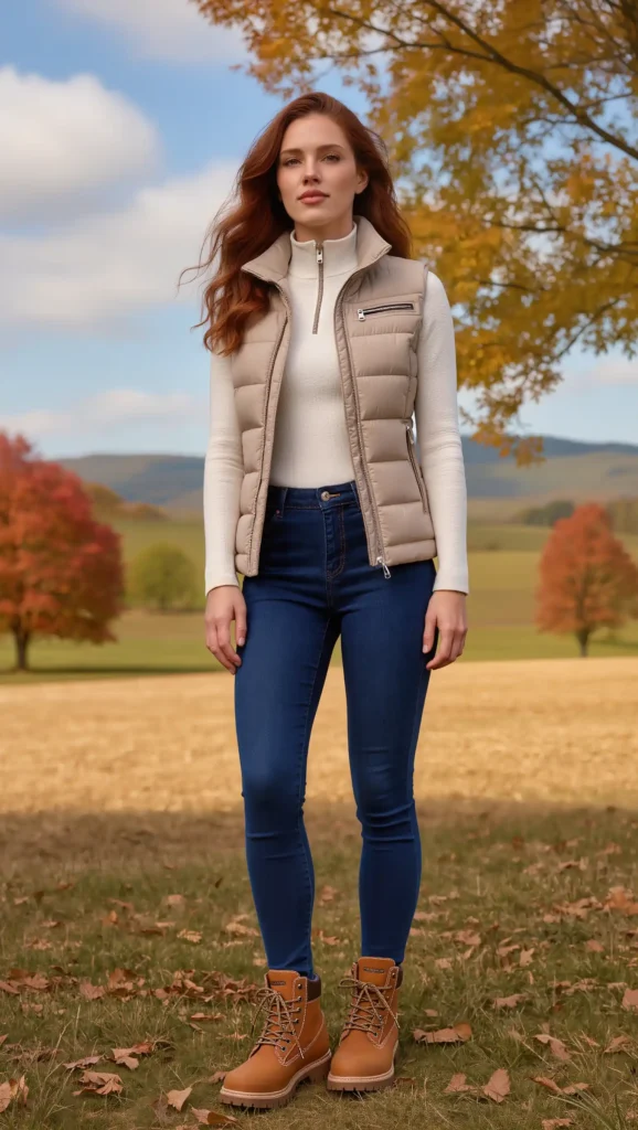 Quilted Vest with a Thermal Top