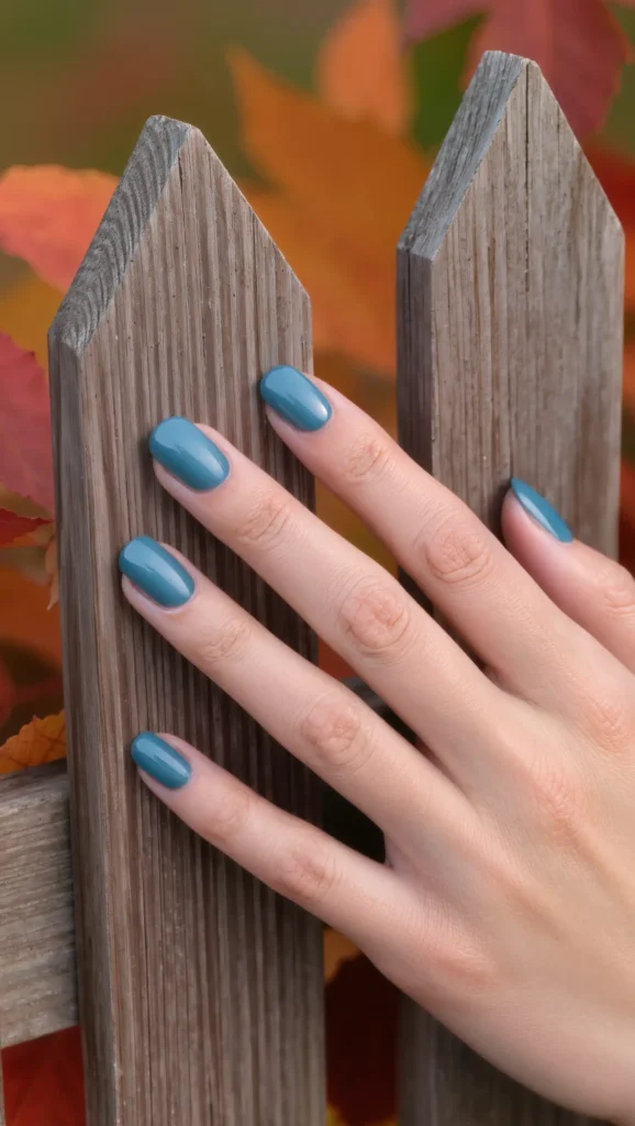 Rustic Denim Blue Nails