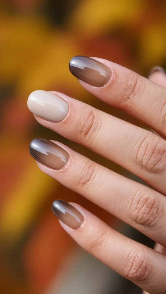 24 Fall Gradient Nail Ideas 2026: Stunning Color Blends for the Perfect Autumn Manicure 13 Sandstone Escape