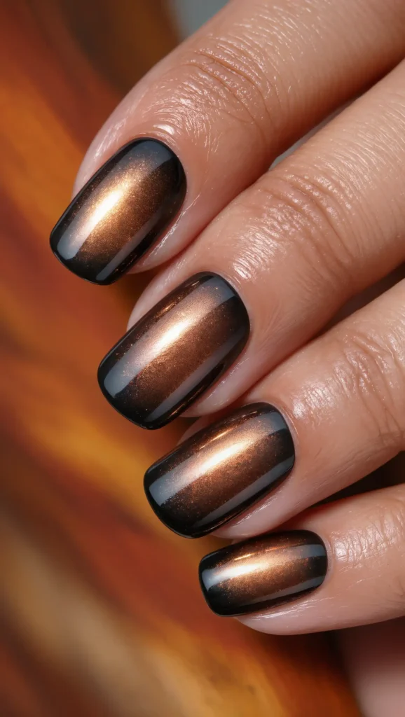 Smoked Bronze Aura Nails