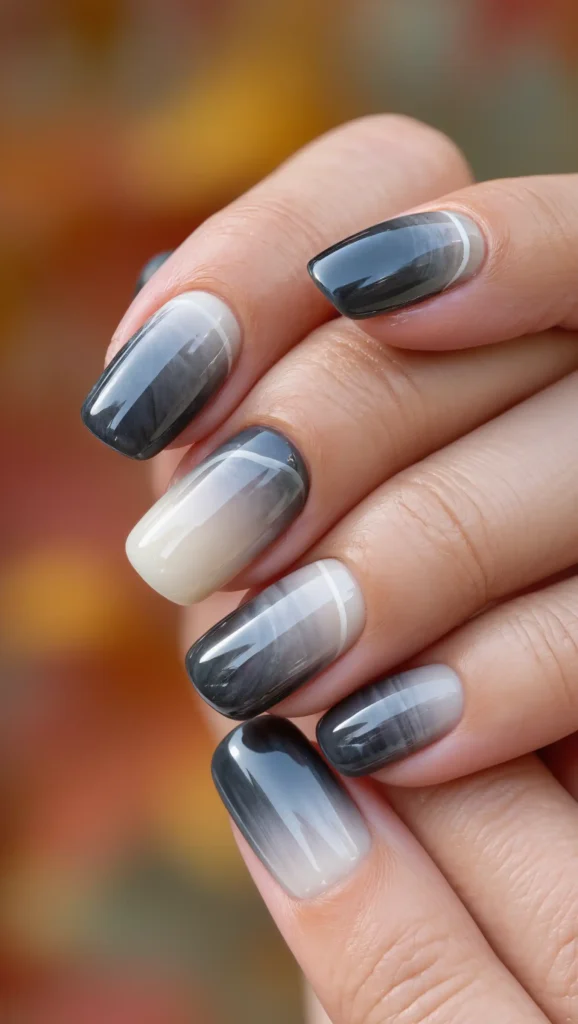 24 Fall Aura Nails Ideas 2026: Dreamy Gradient Manicures You'll Want All Season 15 Smoky Quartz Aura