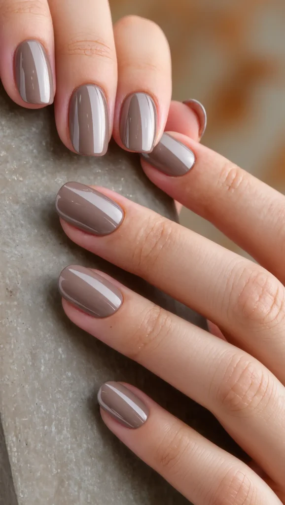 Stone Taupe Nails