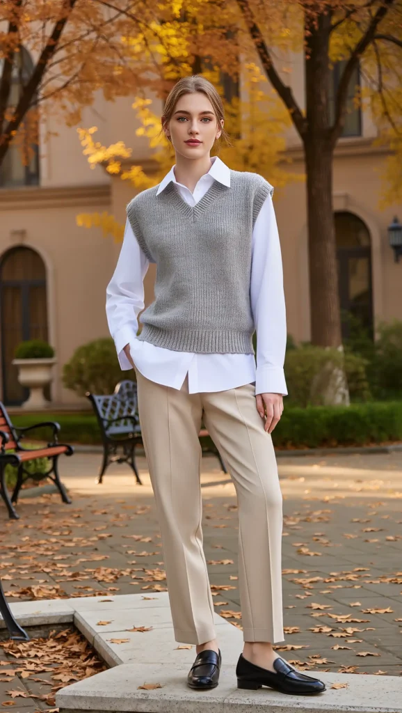 Sweater Vest & Button-Up Combo