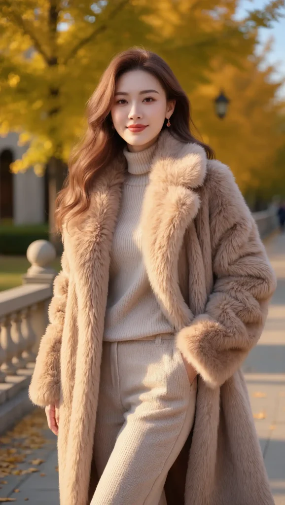 Teddy Coat with Knit Set