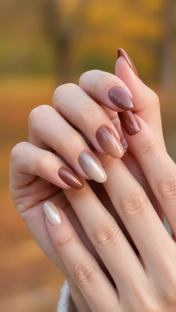 25 Fall Ombré Nail Ideas 2026: Beautiful Gradient Manicures for a Cozy Autumn Look 16 Terracotta Desert Fade