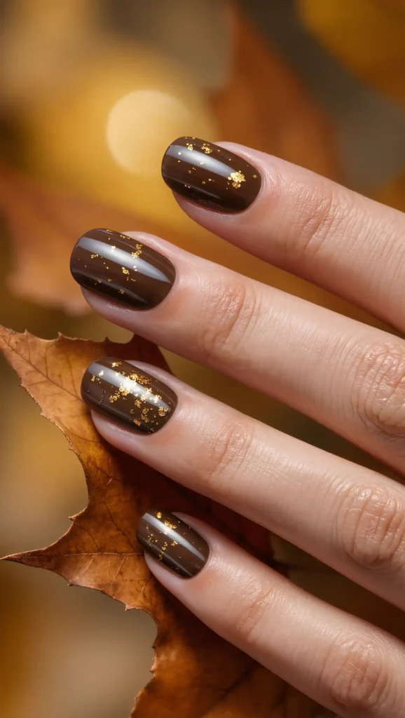 24 Fall Date Night Nails Ideas 2026: Romantic Manicures That Make Every Outfit More Stylish 25 Truffle Gold Foil Nails