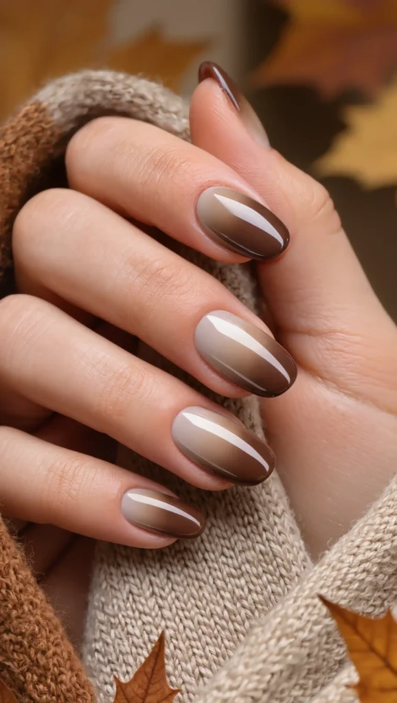24 Fall Aura Nails Ideas 2026: Dreamy Gradient Manicures You'll Want All Season 11 Truffle Mocha Aura