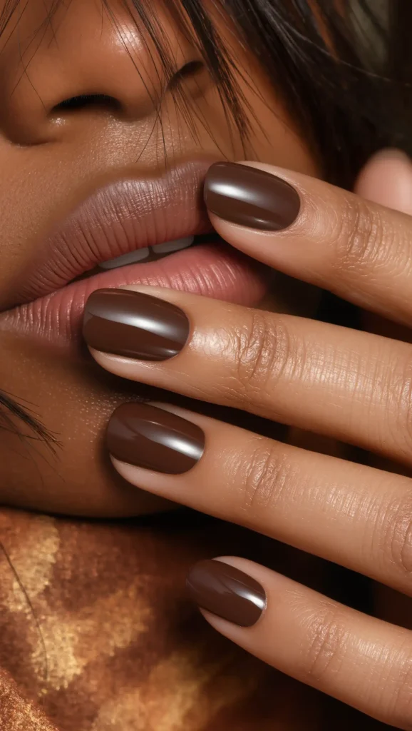 25 Fall Vacation Nail Ideas 2026: Stylish Manicures for Every Autumn Getaway 25 Truffle Satin Finish