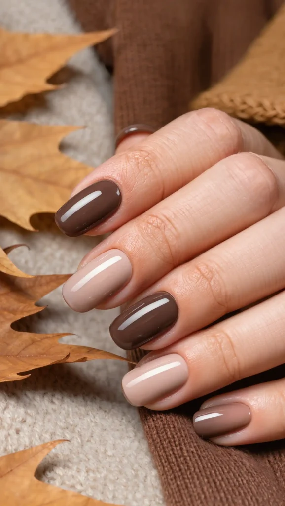 25 Fall Ombré Nail Ideas 2026: Beautiful Gradient Manicures for a Cozy Autumn Look 24 Truffle to Nude Gradient
