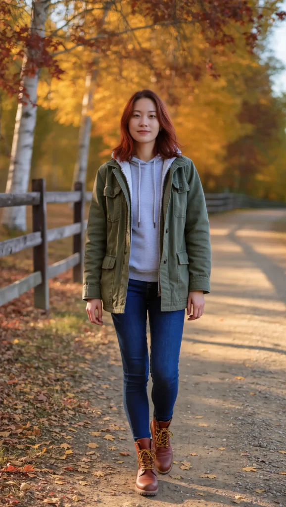 Utility Jacket with a Hoodie