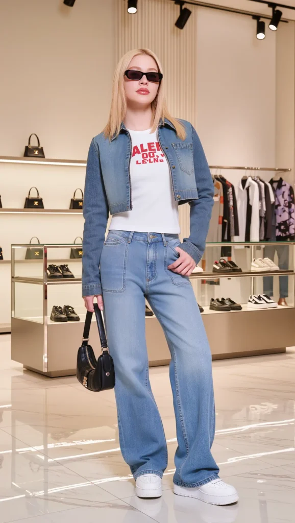 25 Fall Y2K Outfit Looks 2026: Nostalgic, Cool & Totally Main-Character 2 Baby Tee + Baggy Jeans + Platform Sneakers