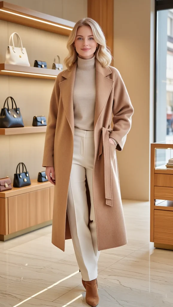 Belted Wrap Coat & Ankle Boots