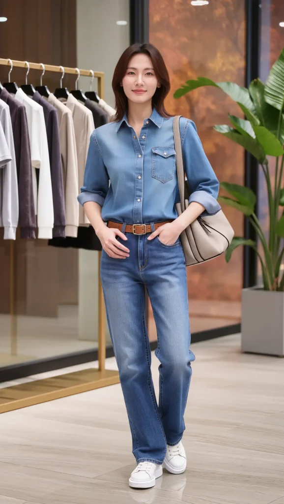 25 Fall Casual Chic Outfits Ideas 2026: Effortless & Polished Autumn Looks 14 Casual Denim-on-Denim