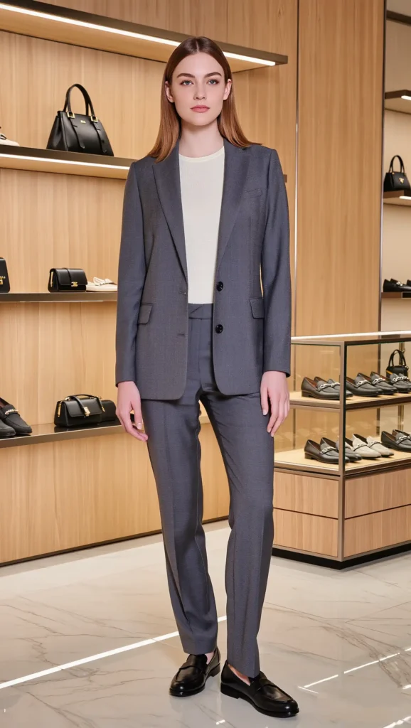 Charcoal Suit & Fine Knit