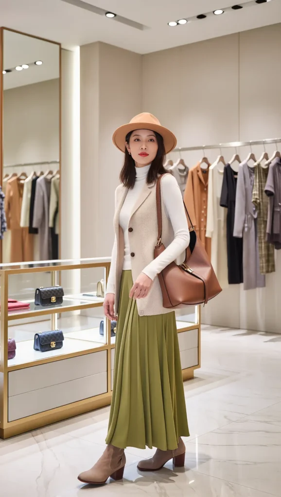 25 Fall Boho Outfit Ideas 2026: Free-Spirited Looks That Feel Effortlessly Chic 9 Knit Vest With a Maxi Skirt
