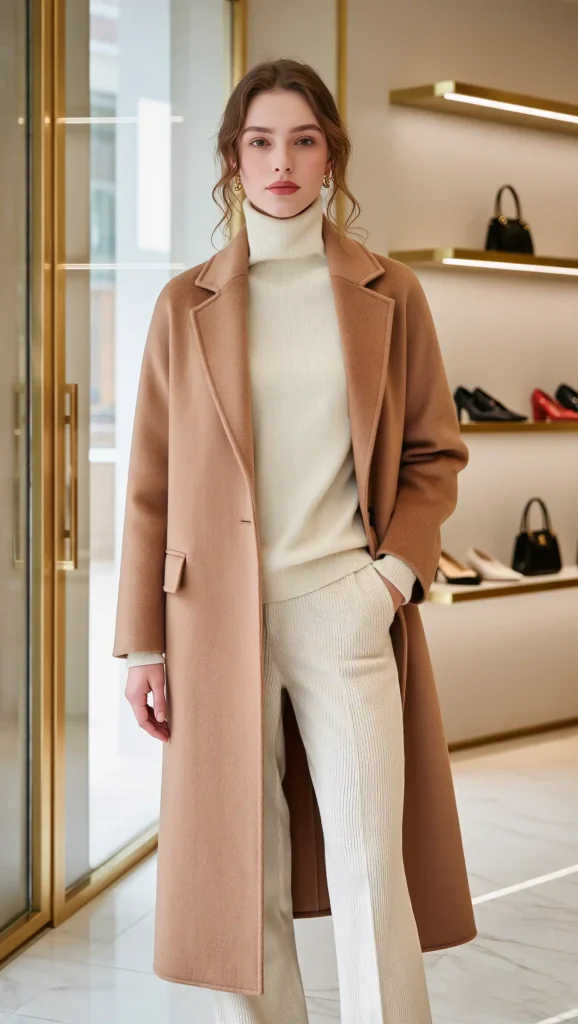 Matching Knit Set & Long Coat